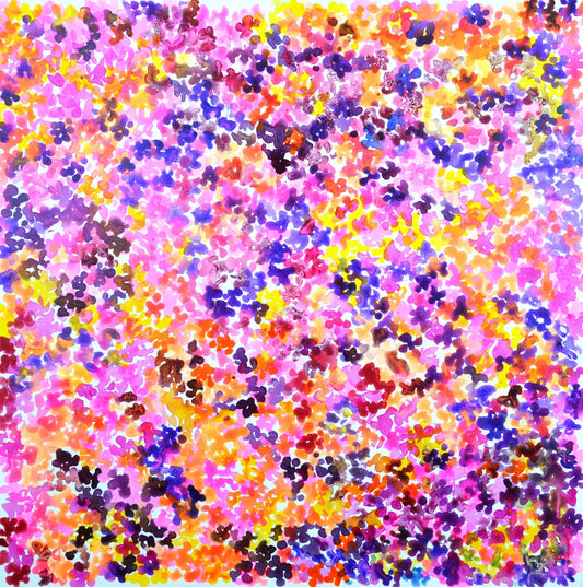 Awakening Bloom Abstract Painting 80cm x 80cm - EAST HONEY AND HERB ENTERPRISE