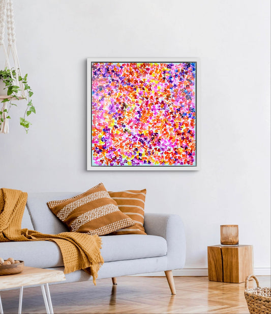 The Luminous Pulse Abstract Painting 80cm x 80cm - EAST HONEY AND HERB ENTERPRISE