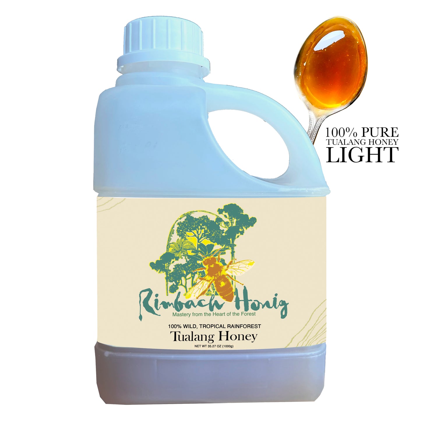 Rimbach Honig | Light Pure Tualang Honey- From Malaysia & Nusantara Rainforest Gourmet Honey (1000g)