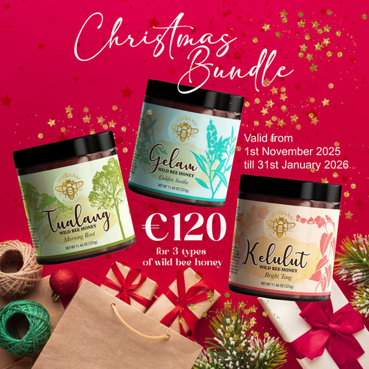 Nirwana Wild Bee Honey Christmas Bundle — Tualang, Kelulut & Gelam